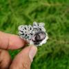 Gift For Women Solitaire Adjustable Ring 925 Silver Natural Rhodonite Gemstone