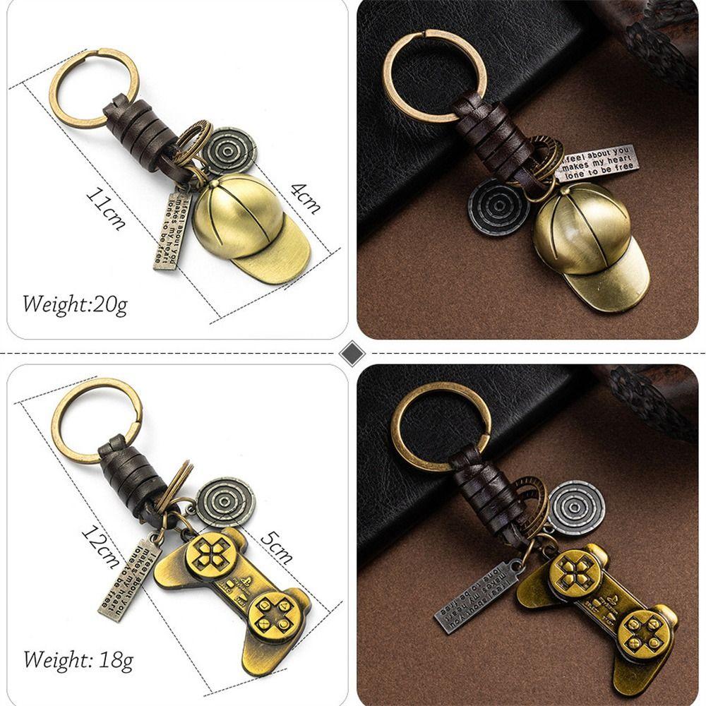 Скейтборд Винтаж Коричневый Брелок Шляпа Велосипед Ретро Брелок Музыка Гитара Брелок Сумка Шарм