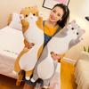 Long Cat Plush Body Pillow Creative Cute Animal Stuffed Cushion Soft Sofa Decorative Throw Pillow Large Sleeping Cushion Decor