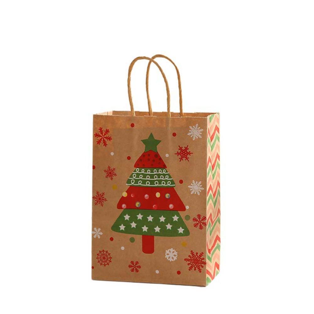 10Pcs Reusable Christmas Gift Bag Thickened Tote Bag Eco-friendly Gift Packaging Bags Grocery Store
