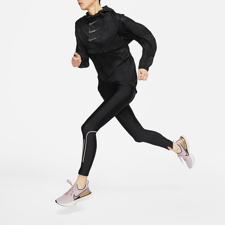 Nike Водонепроницаемая куртка с капюшоном и длинным рукавом с принтом логотипа, женские куртки черного цвета DQ0883-010