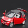 1:32 Mercedes Benz Smart Alloy Metal Diecast Car Model Mini GT Sound & Light Premium Desktop Ornaments Gifts For Boyfriend Boy