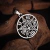 Stainless Steel Witchcraft Pentagram Pendant Men\\'s Jewish Hebrew Tetragrammaton Necklace Men\\'s Vintage Amulet Jewelry
