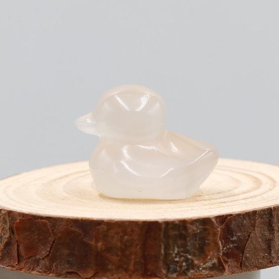 Искусственный кристалл агата, камень, фигурки утки, миниатюрная резьба, модель животного, ландшафтный орнамент, статуя утки, ремесло, художественное украшение для спальни, гостиной