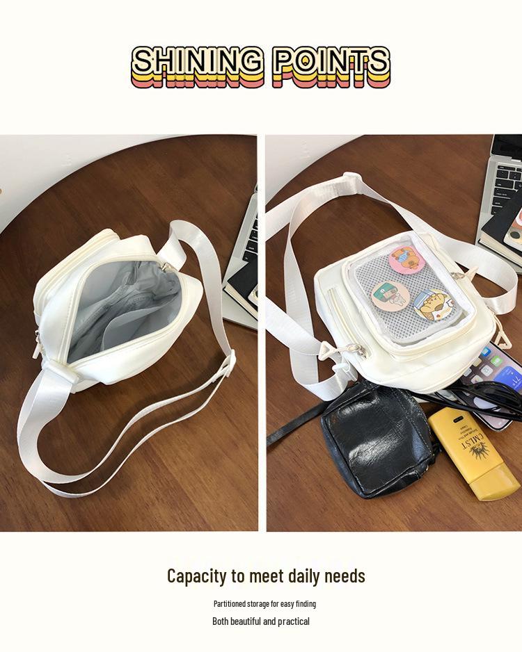 Japanese Transparent Ita Bag: Versatile Small Capacity Crossbody Shoulder Bag for Women