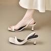 С юбкой дофаминовые легкие босоножки на высоком каблуке 2025 лето высококлассные французские туфли-лодочки с квадратным носком для женщин