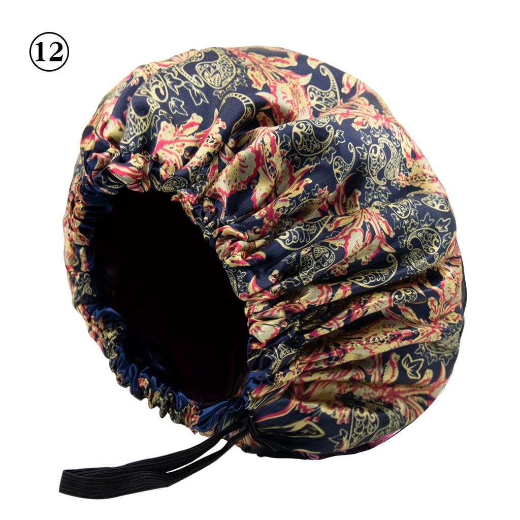 Мягкий атласный чепчик для волос для женщин и девочек, шелковая шапочка для сна, душа, мытья лица, салона