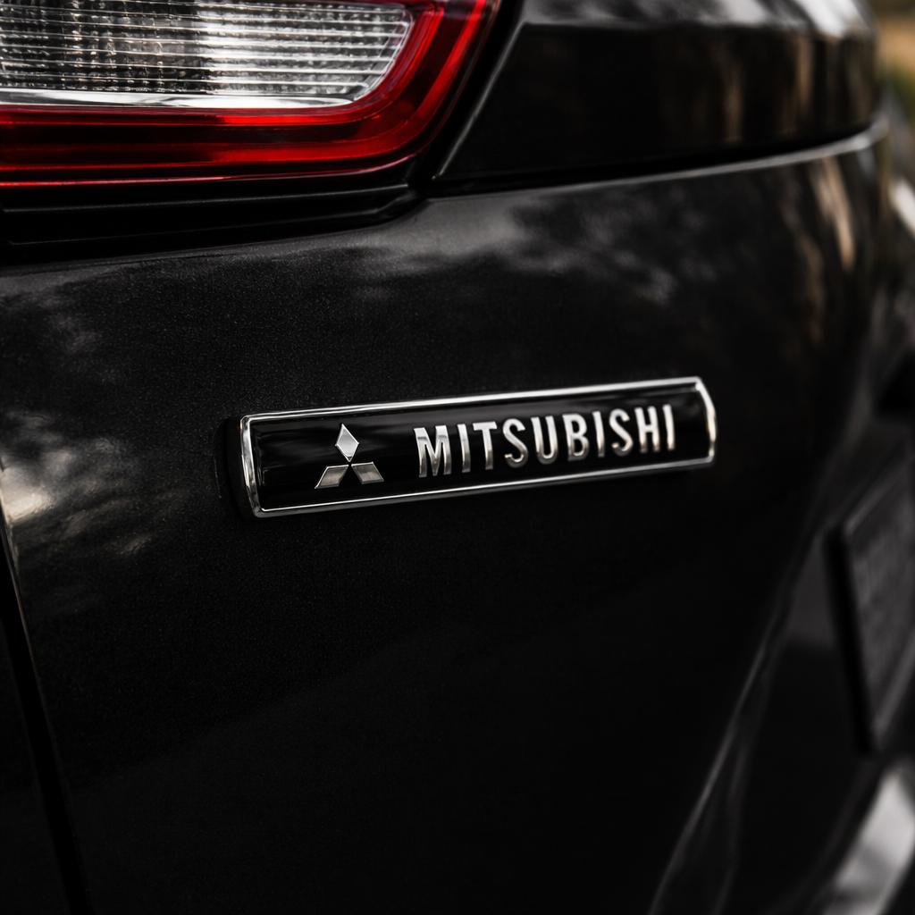 1pcs Mitsubishi metal Car Fender side logo Car door Rear Bumper tail door Emblem car door Car emblem sticker styling Accessories