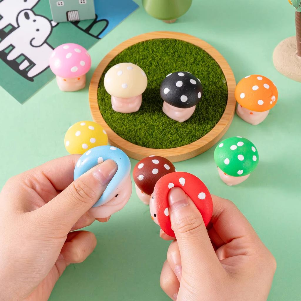 Милый гриб-сквиш для снятия стресса, фиджет-игрушка, моти-сквиши, сувениры на день рождения для детей, игрушки для призов в классе, наполнение для пакета с угощениями