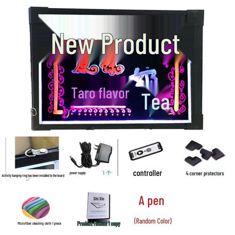 Светящаяся флуоресцентная доска для рекламы на ночном рынке и уличных киосках
