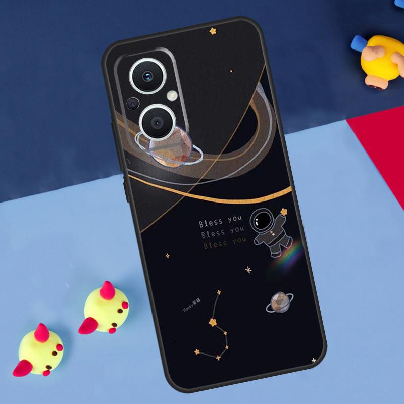 Космический корабль Астронавт Чехол для OPPO Reno 14 13 12 11 10 Pro 8T 11F 12F 13F 14F 7 8 Lite OPPO Find X8 X6 X5 X9 Pro