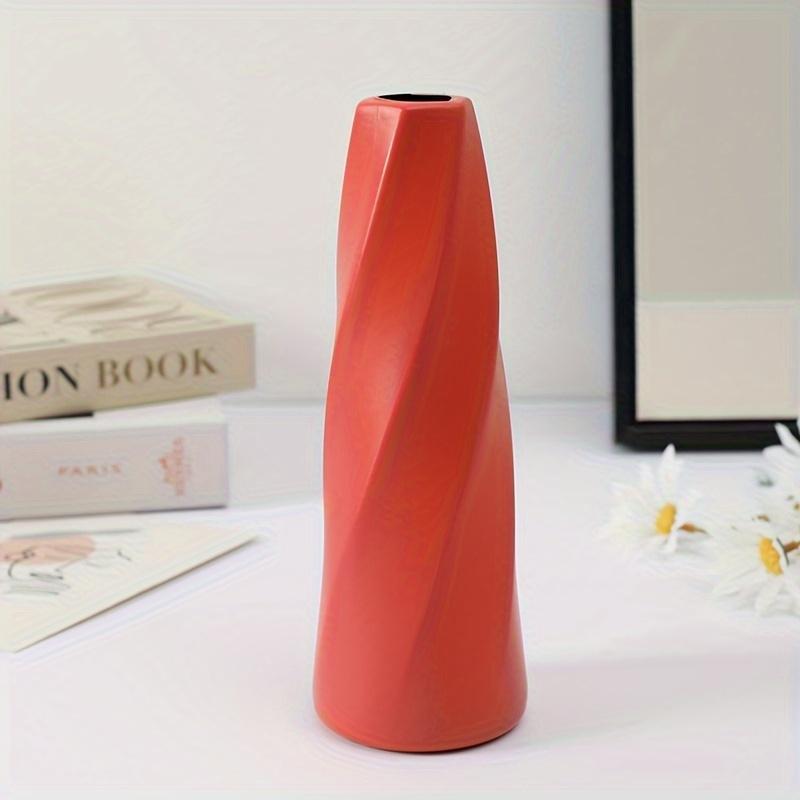 1 шт. скандинавская ваза из пластика в стиле легкой роскоши, спиральная, для украшения гостиной, для цветочной композиции