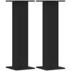 Speaker Stands - VIDAXL - 2 Pcs - Engineered Wood - Black - 95 Cm Height