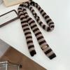 Black Grey Stripe Women Long Scarves Cotton Y2K Girl Scarf Fashion Thin Scarf  Fashion Streetwear