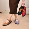 Новые женские балетки с пряжкой, туфли-лодочки с открытым верхом, ретро туфли Мэри Джейн с квадратным носком и плоской подошвой, туфли бабушки