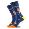 Happy Funny Socks Men Animal Lion Sloth Shark Crazy Design Sokken Unisex Novelty Violin Carrot Crew Skateboard Calcetines Hombre