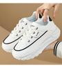 Fashion Spring White Platform Sneakers Women Shoes Anti-slip Leather Casual Shoes Thick Sole Ladies Shoes Height Increase Women Sneakers