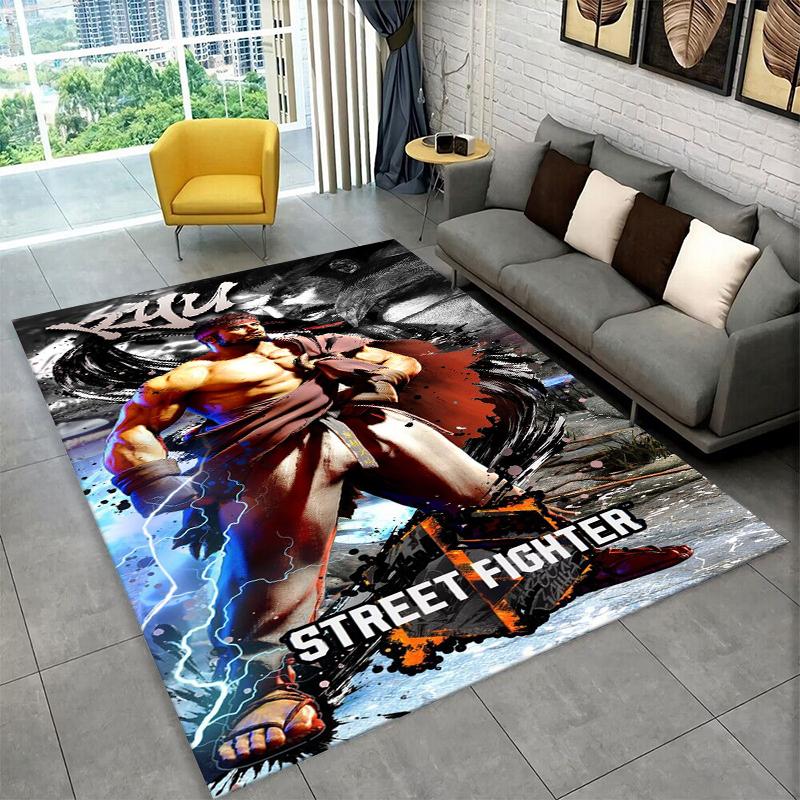 Ретро Игры Street Fighter Мультяшный Ковер Коврик для Спальни Гостиной Дивана Игровой Комнаты Придверный Коврик Домашний Декор, Детский Коврик Нескользящий