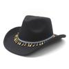 Осенне-зимняя струящаяся бусина в тибетском этническом стиле, цилиндр для джаз-танца, мужская и женская шляпа с большим карнизом