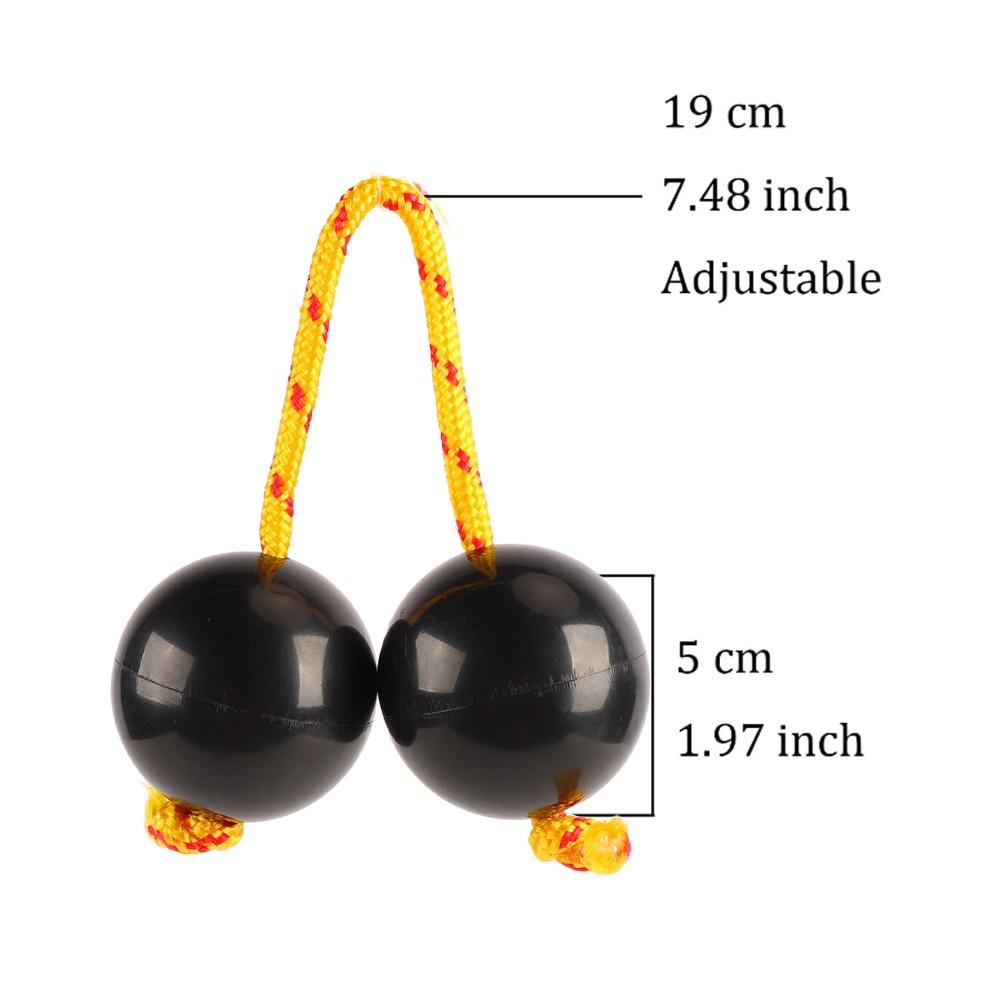 2PCS ABS Kashaka Percussion Instrument Black Color Asalato Rhythm Ball For Music Entertaining