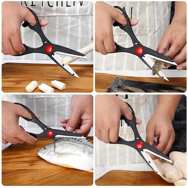 Многофункциональные кухонные ножницы из нержавеющей стали, резак для куриных костей, птицы, ножницы для мяса, инструмент для раскалывания рыбных орехов