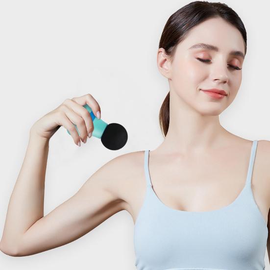 Ручной массажер для тела, ударный массажер для глубоких тканей, мышцы с 6 скоростями, перезаряжаемый от USB, портативный электрический массажер для мышц