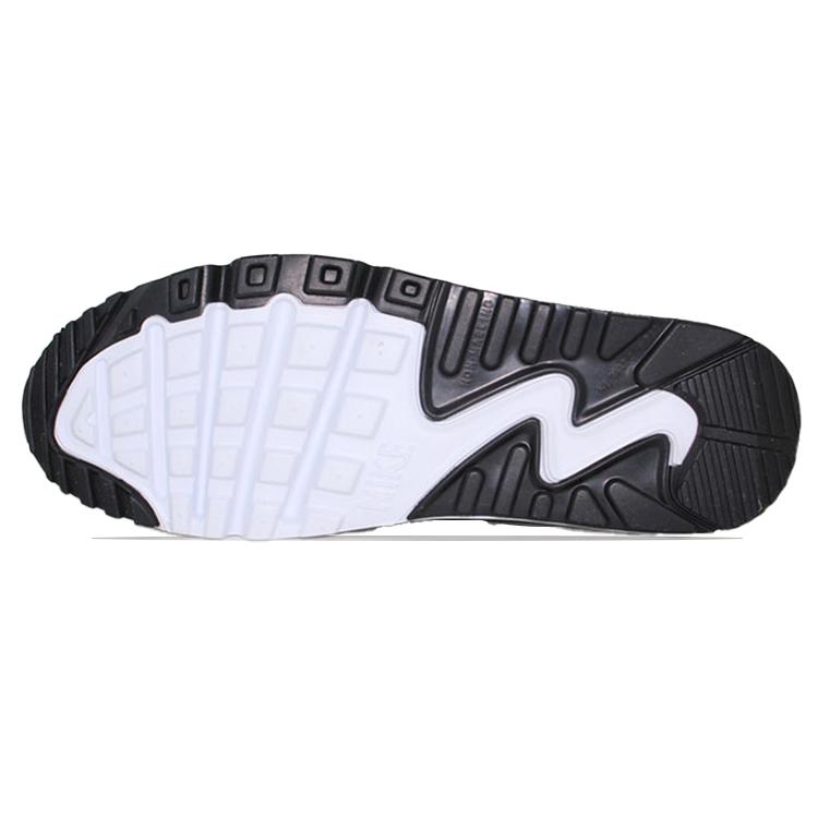 Nike Air Max 90 BR Синтетическая кожа Низкие детские кроссовки для бега Черно-белые Подростки 833475-001