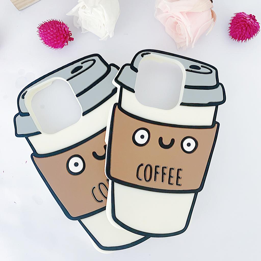 Силиконовый чехол для телефона с изображением кофейной чашки, защитный чехол для iPhone 13/14/15/16 Pro Max