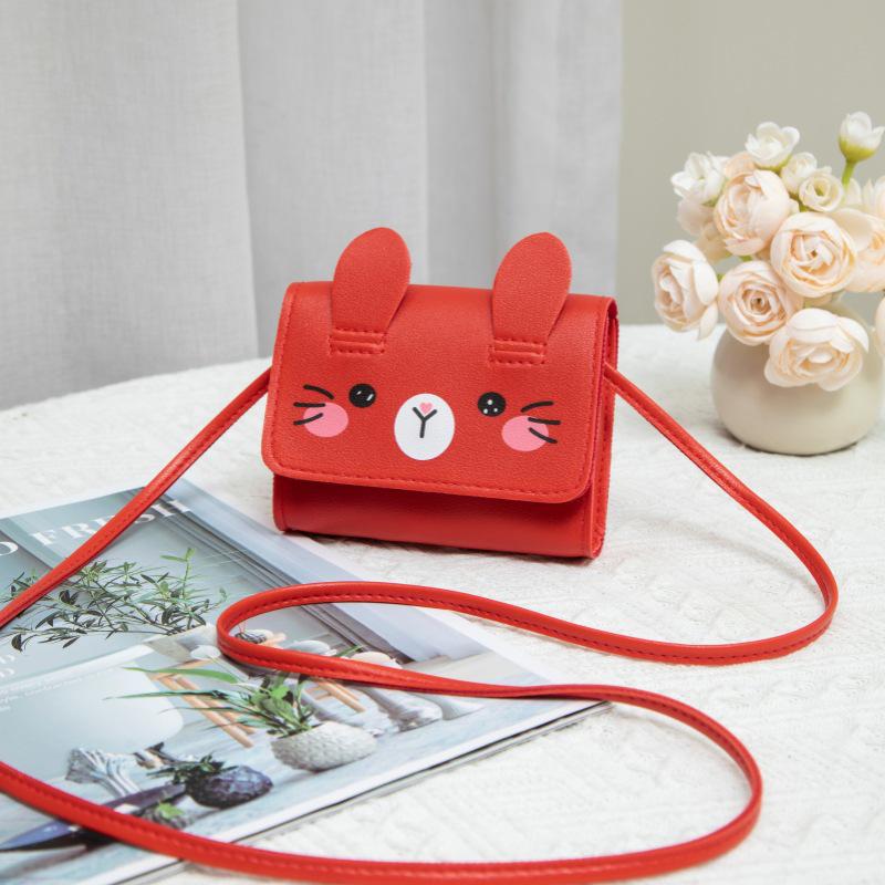 Mini Cartoon Rabbit Coin Purse Crossbody Bag for Children - 2025 Cute & Fashionable Design for Little Girls