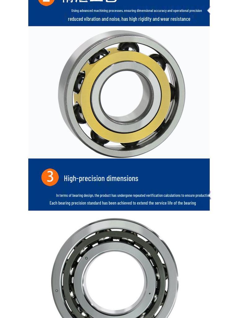 Angular Contact Ball Bearing Series: 7309 to 7315 ACM.