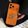 Крутой Оранжевый 3D Чехол со Злыми Глазами для iPhone 17 Air 16 15 14 13 12 11 17 Pro Max Матовый Ударопрочный Мягкий ТПУ Чехол
