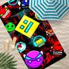 G-Geometry Dash Robtop Games Полотенце Полиэстер Пляжное Полотенце Быстросохнущее Без Песка Банное Полотенце Для Лета Бассейна Путешествий Отпуска