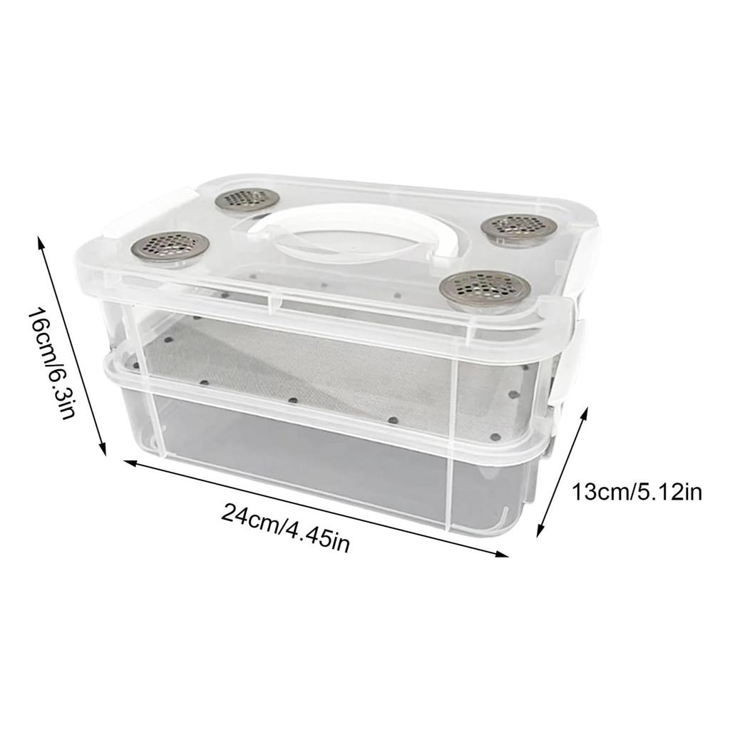 Mealworm Breeding Kit Clear Mealworm Farm Container Live Feeder Worm Farm To Breed Live Mealworms for Bearded Dragons Birds