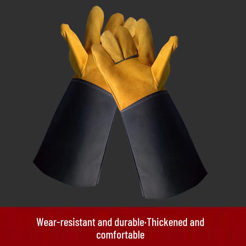 Сварочные перчатки с кожаными рукавами