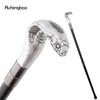 White Resin Snake Cobra Head Walking Cane Fashion Decorative Steel Stick Gentleman Elegant Cosplay Cane Knob Crosier 95cm