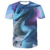 Round Neck Short Sleeve Streetwear Fly Dragon 3D T-shirt Men Women Printed Top Casual Couples Punk T Shirts