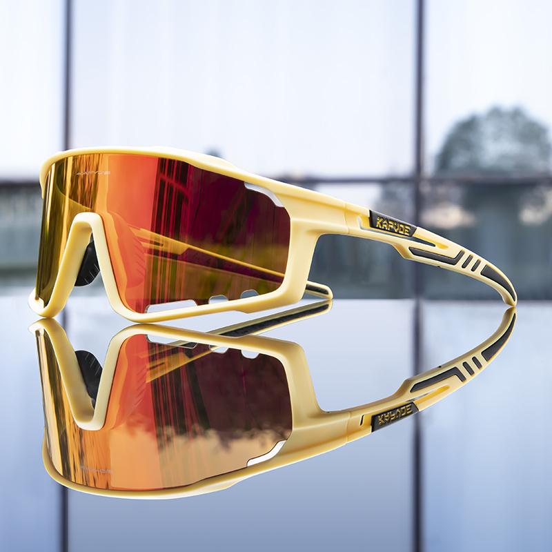 Kapvoe UV400 Cycling Sunglasses Men MTB Sport Glasses Outdoor Hiking Camping Goggles Women Road Bike Bicycle TR90 Frame 2023
