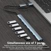 KEBIDU 7-в-2 USB-хаб Type C Хаб Мульти USB-разветвитель 5 Гбит/с Высокоскоростной USB-адаптер OTG USB на USB 3.0 Хаб для Macbook Pro 13 15 Air Mi Pro ПК Ноутбука