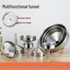 Stainless Steel Funnel Set with Filter: Large & Small Calibers for Oil, Wine, Kitchen Use