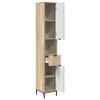 Bathroom Cabinet with Storage Sonoma Oak 31.5 x 33 x 190 cm