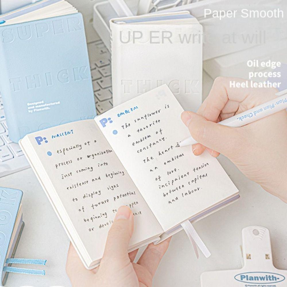 Square Leather Notebook Waterproof Cover Planner Notepad Pocket Notebook Office Use