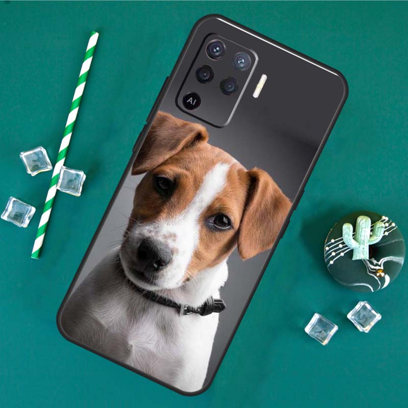 Чехол для собаки породы Джек-рассел-терьер для Oppo A60 A40 A80 A16 A76 A96 A18 A38 A58 A78 A98 A91 A15 A17 A74 A94 A54 A57S