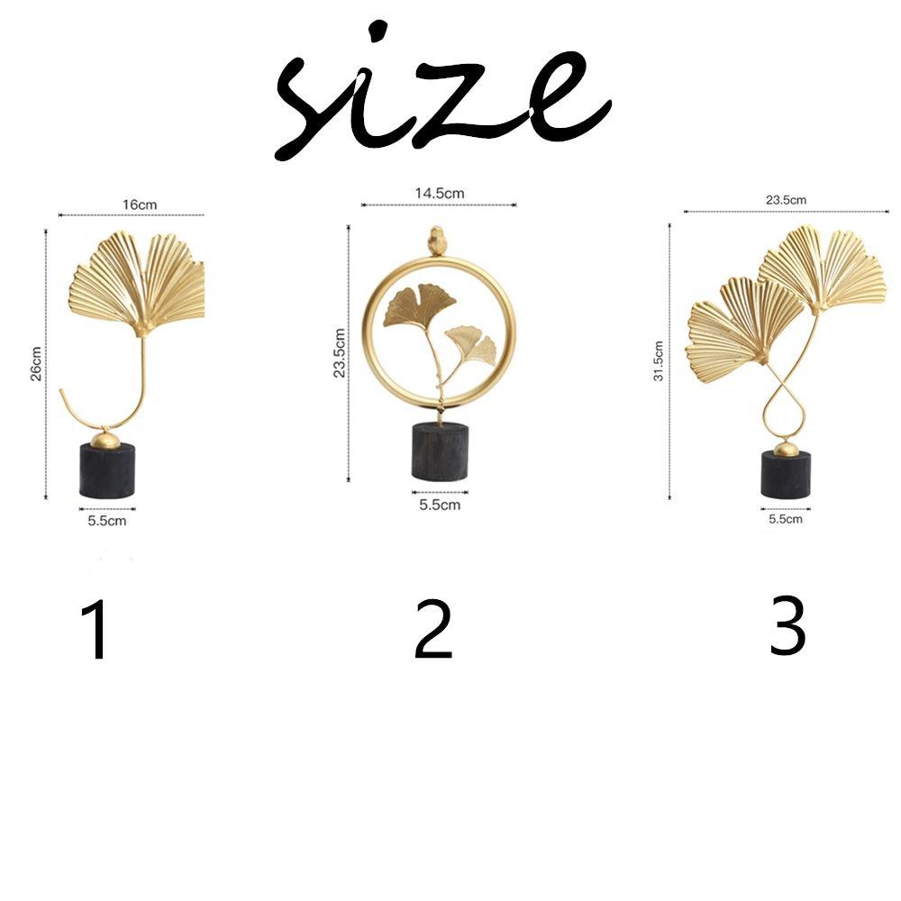 Nordic Metal Office Table Top Decoration Gingko Leaf Ornament Home Supply Porch Craft