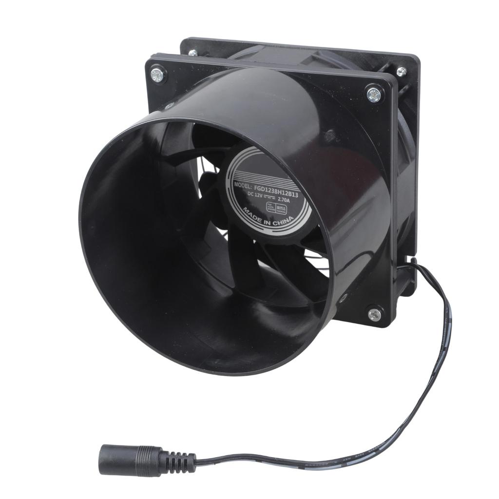 12V Регулируемый по скорости осевой вытяжной вентилятор 120мм Высокий воздушный поток 7000 об/мин для DIY проектов вентиляции Включает 3" комплект пластин для воздуховодов