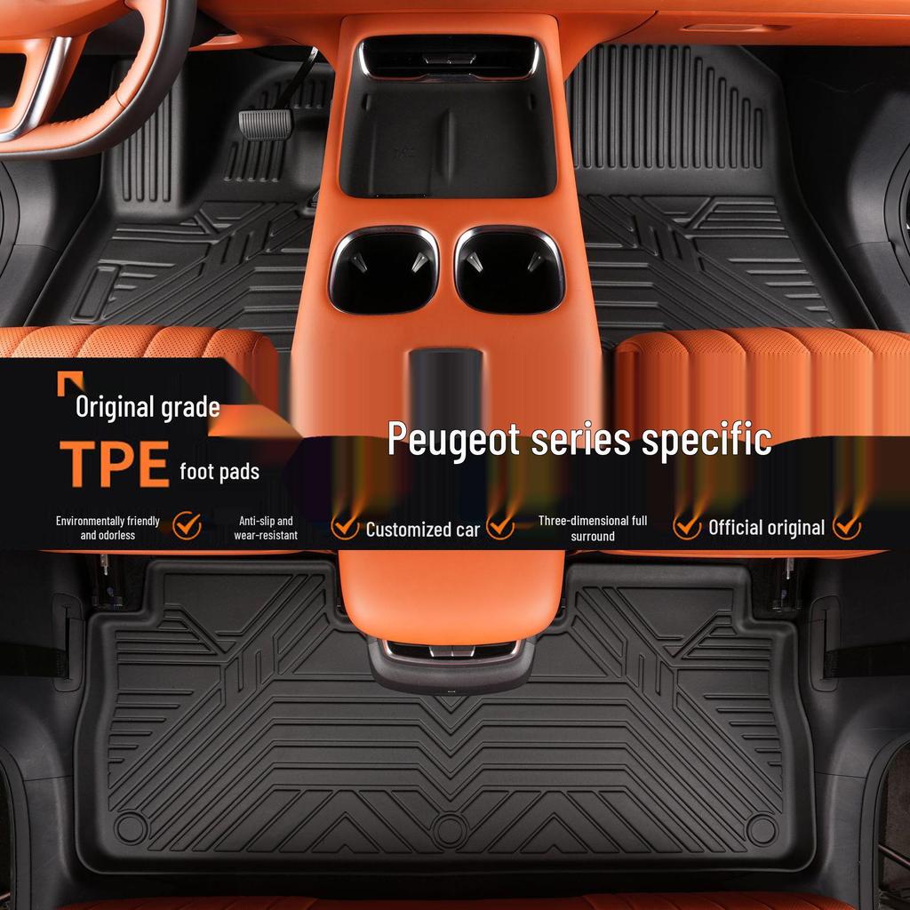 Индивидуальные экологичные автомобильные коврики из ТПЭ для серии Peugeot - Износостойкие и водонепроницаемые