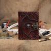 Hocus Pocus Book of Spells Evil Eye Leather Diary Notebook Leather Journal