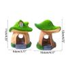 Green Mushroom House Simulations Landscape DIY Bonsais Crafts Realistic Colorful Mushroom House for Aquariums Fish Tanks
