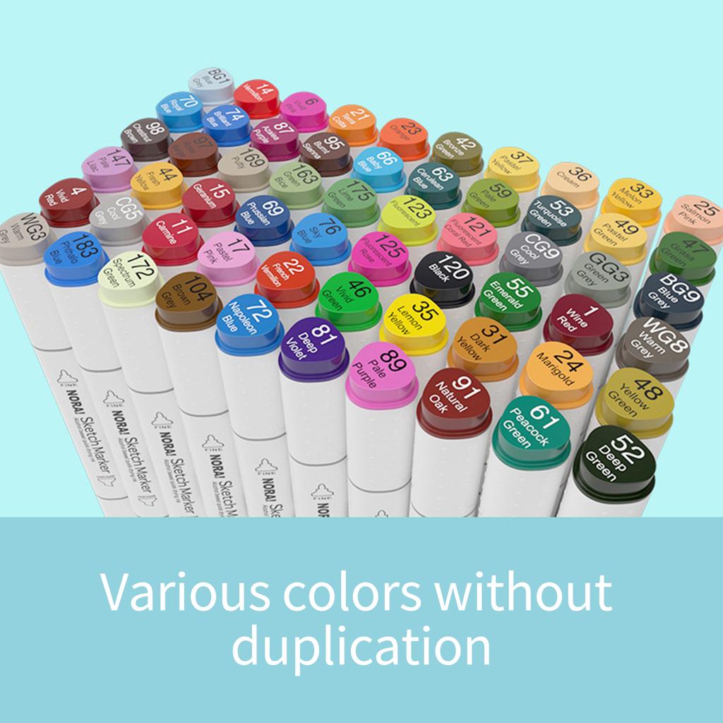 Набор спиртовых маркеров 30/40/60/80 цветов, цветные ручки с двойным наконечником, тонкие художественные маркеры, упакованные в тканевый мешочек