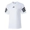 Striped Breathable Casual Sports Short Sleeve Drop Shoulder T-Shirt Women Tops White JE0238