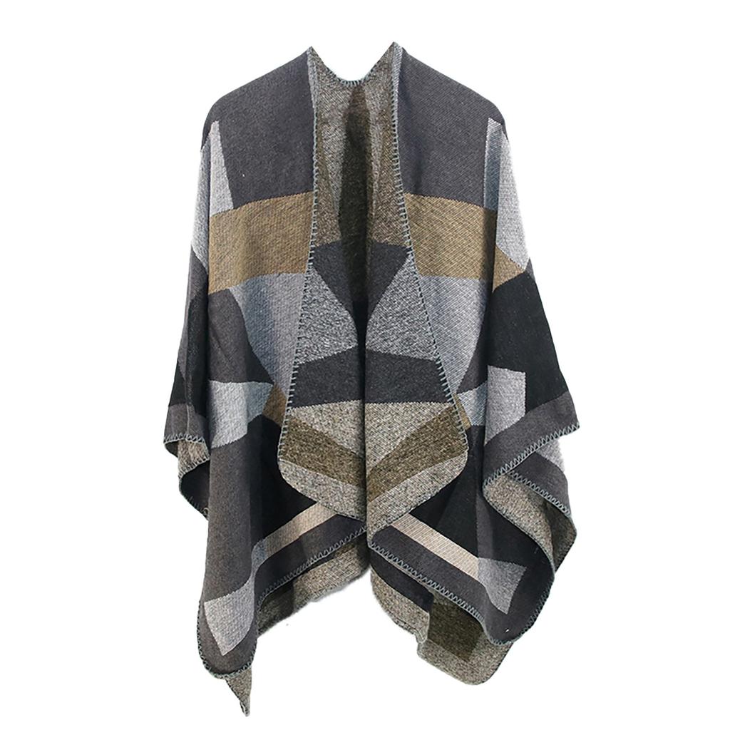 Женское зимнее теплое одеяло с принтом большого размера, накидка, шаль, кардиганы